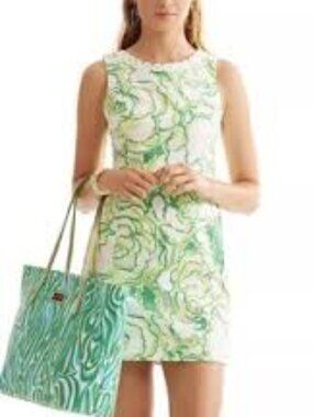 Lilly Pulitzer Mila Shift Dress Resort White Heart Breaker Lace Detail Size 12